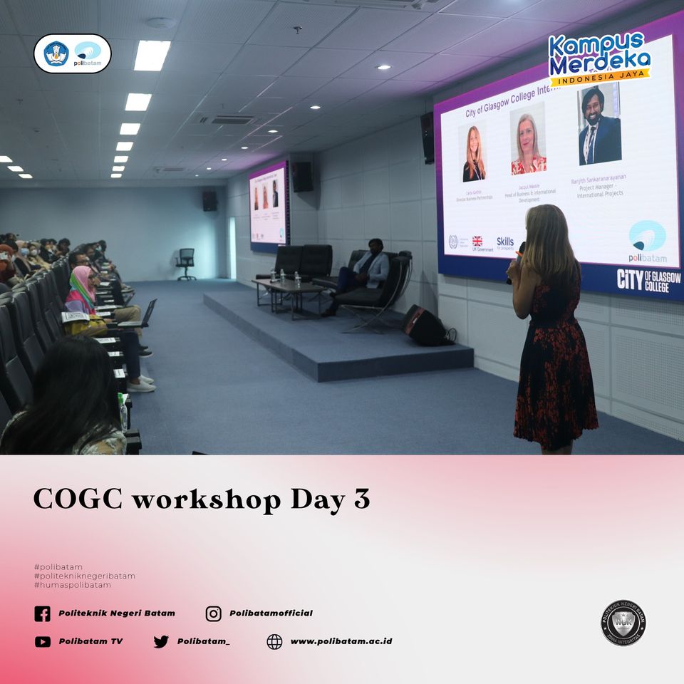 polibatam_'s tweet photo. COGC Workshop Day 3 : Knowledge Sharing on Gender Equality, Disability and Social Inclusion Policy at COGC
Hi #SobatPolibatam more information please click https://t.co/6l7YUwpvua
#Polibatam #HumasPolibatam https://t.co/AoBAGWMiXW