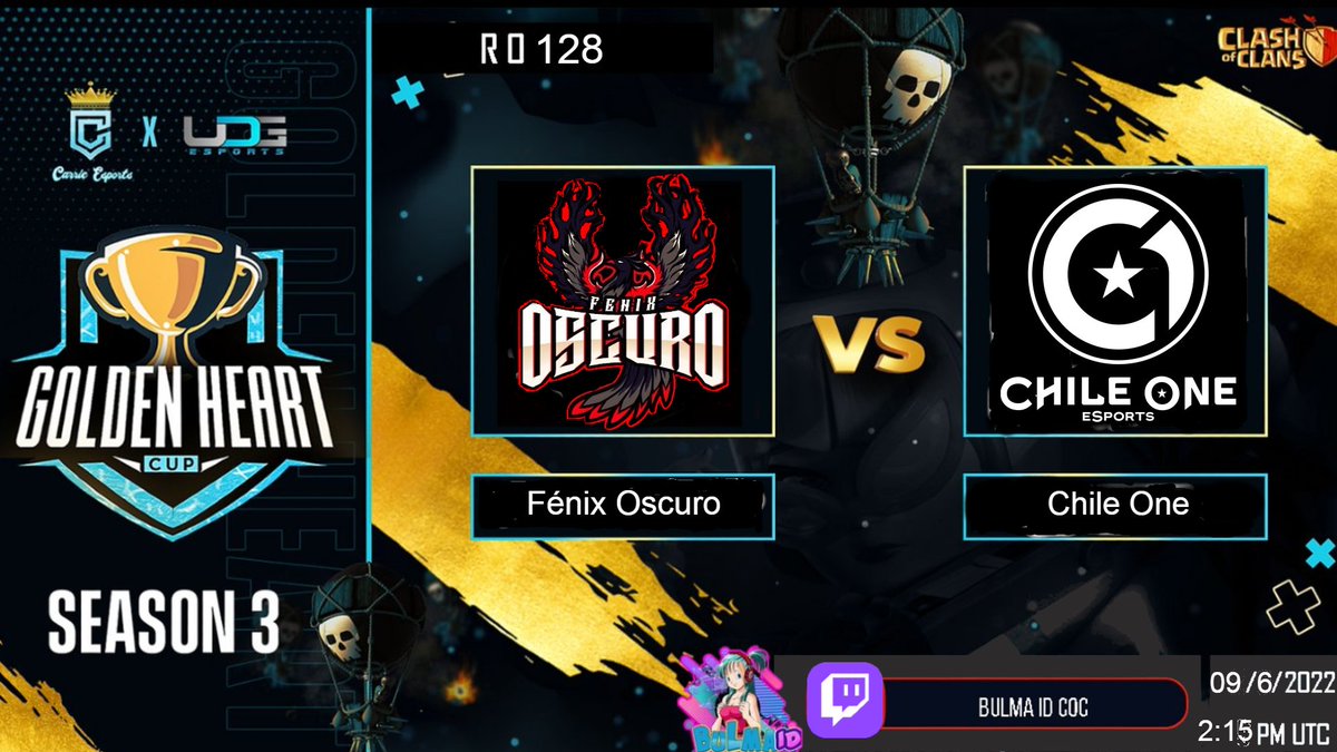 Bulma ID (@bulmaid) on Twitter photo ๐ Golden Heart Cup- Season 3
<a href="/EsportsCarrie/">Carrie eSports</a> <a href="/esports_udg/">uDG Esports</a>
<a href="/FenixOscuroOfi2/">Fenix Oscuro Oficial</a> ๐ <a href="/ChileOne_eSport/">Chile One</a>
๐ฅ Vamooos con รฉsta guerraza de PO๐คฉ
Nos vemos hoy martes 6, a las 9:15PM Mex/ 11:15pm Arg ๐คฉ
twitch.tv/bulmaid_coc ๐ Golden Heart Cup- Season 3
<a href="/EsportsCarrie/">Carrie eSports</a> <a href="/esports_udg/">uDG Esports</a>
<a href="/FenixOscuroOfi2/">Fenix Oscuro Oficial</a> ๐ <a href="/ChileOne_eSport/">Chile One</a>
๐ฅ Vamooos con รฉsta guerraza de PO๐คฉ
Nos vemos hoy martes 6, a las 9:15PM Mex/ 11:15pm Arg ๐คฉ
twitch.tv/bulmaid_coc