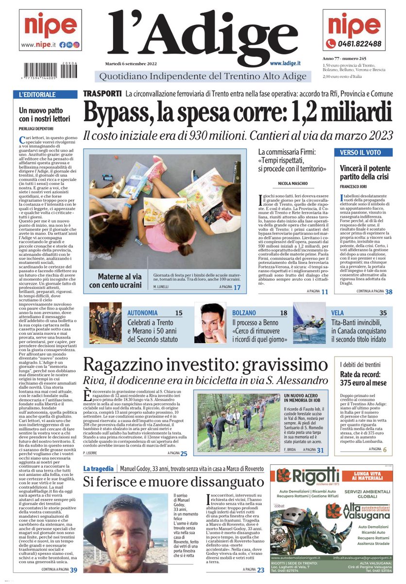 Un nuovo inizio, una nuova sfida professionale. E tanta, tanta voglia di fare il miglior lavoro possibile con tutta la squadra del <a href="/giornaleladige/">l'Adige</a>