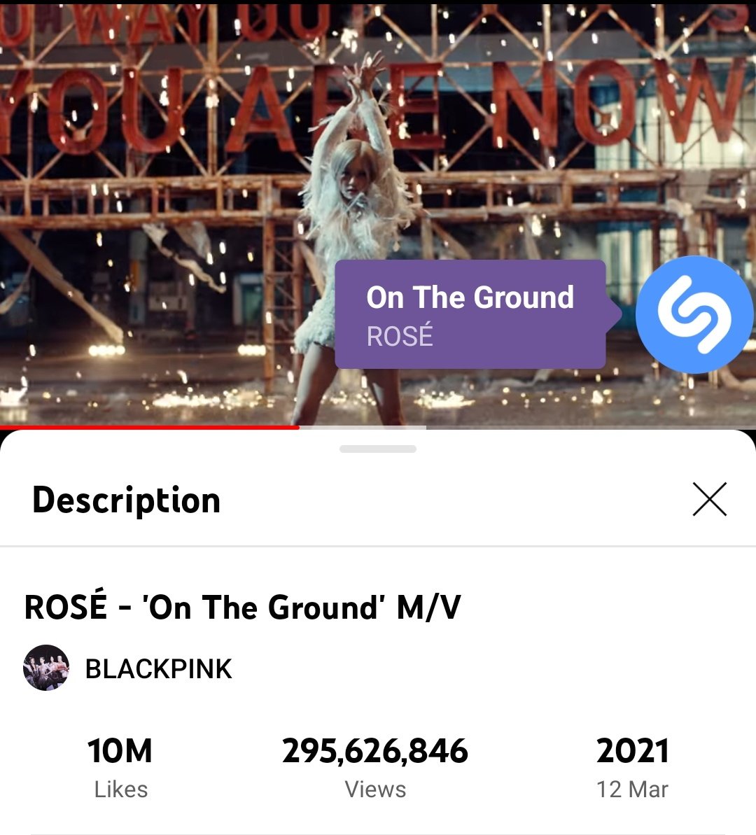 #ROSÉ - 'On The Ground' M/V is only 4.4M VIEWS away to reach 300M views on YouTube!

👉🏻youtu.be/CKZvWhCqx1s
#로제 #BLACKPINK <a href="/BLACKPINK/">BLACKPINKOFFICIAL</a>