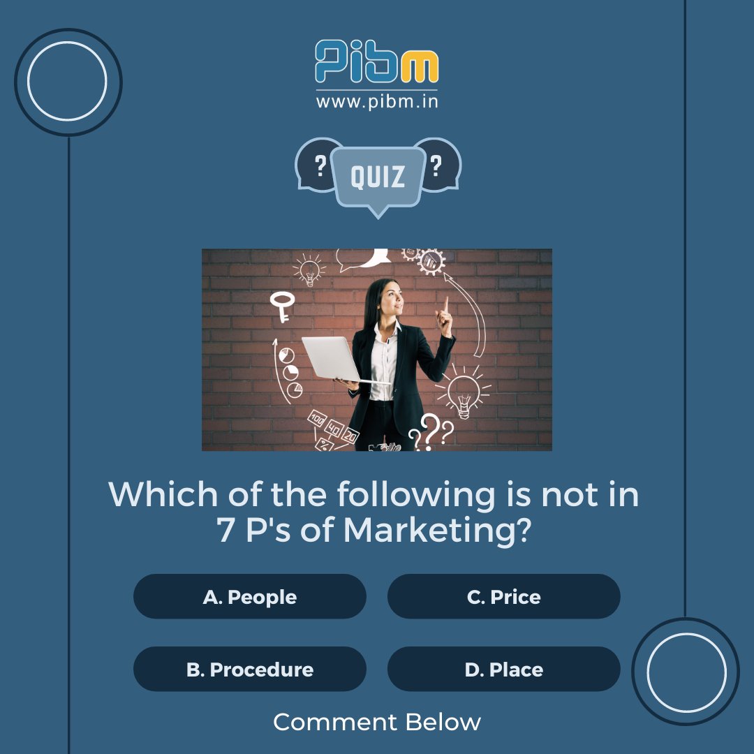 It's Quiz Time!!
Marketing students, this one is for you.

Comment the correct answer & tag your friends👇

#quiz #quiztime #quizoftheday #quizmaster #quizchallenge #quizcontest #quizchallenge #quizgame #quizyourfriends #quizshow #marketingquiz #crackit #PIBMPune