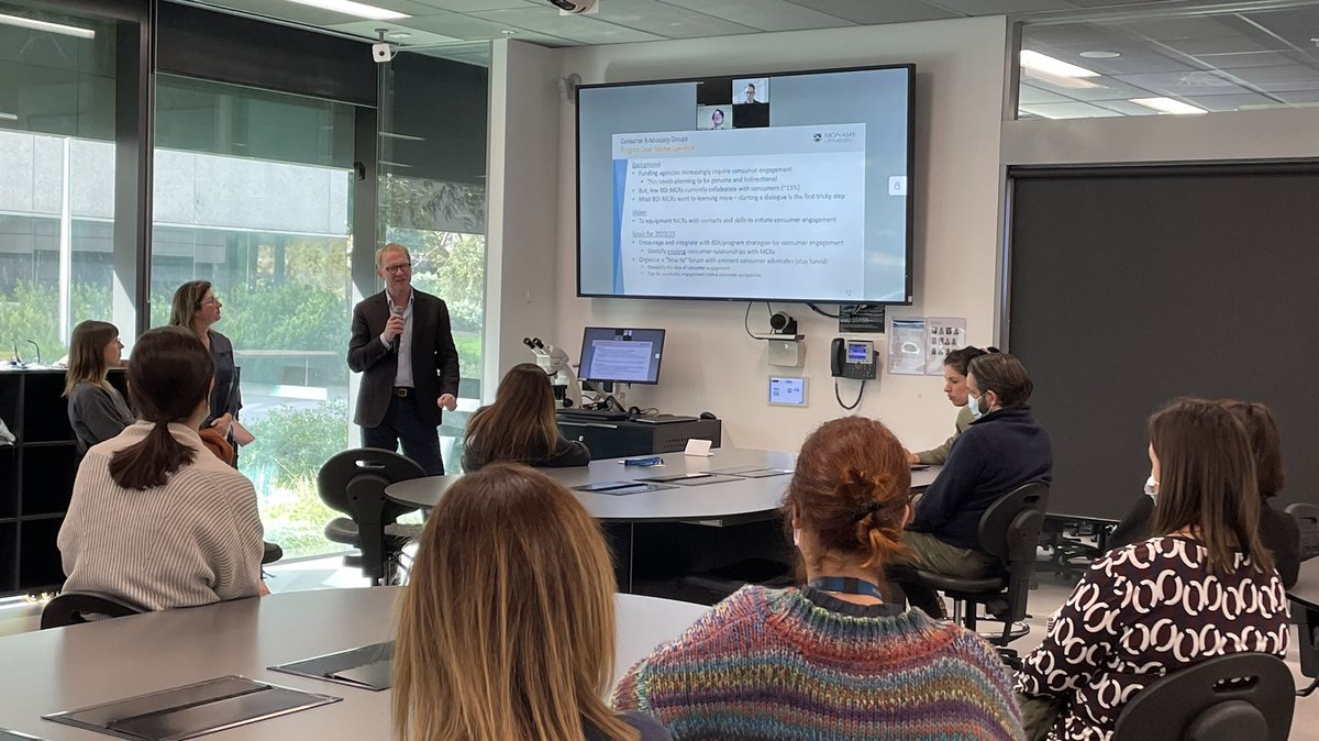 sjturn's tweet photo. The launch of the @MonashBDI #MCRcommittee (need a Twitter handle). Great initiative that will focus on advocating for and supporting MCRs @Monash_FMNHS @MonashUni @immunity_BDI https://t.co/Ln3s2KFOEo
