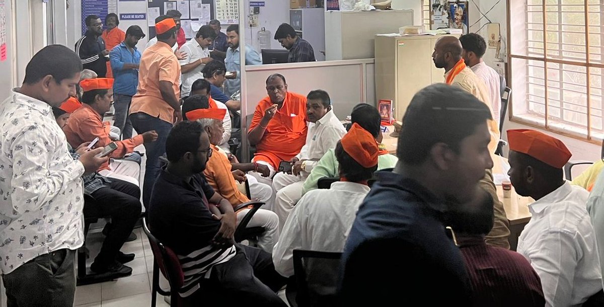 bgusofficial's tweet photo. Dr Bhagwanth Raoji, Gen Secretary, 
#Bhagyanagar #GaneshUtsav #Samithi has been arrested during Sagara Parikrama at Vinayaka Sagar where @hydcitypolice unlawfully arrested him and other #BGUS Office Bearers &amp; kept them at various police stations
#Ganeshotsav2022 
#GaneshNimarjan https://t.co/fjBd6DOPXX