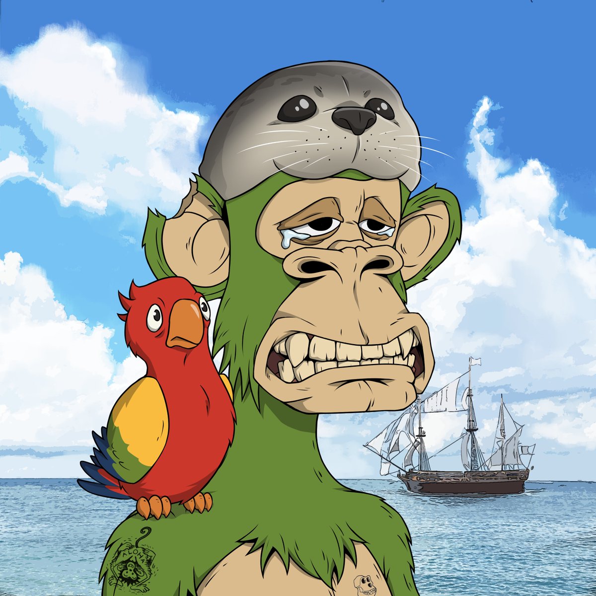 andydief's tweet photo. @BadApePirates @Resident_2302 @Resident_3337 looking forward to seeing my pirate crew in their Rum Drunken Mutant Form! https://t.co/WqBAVhFgft