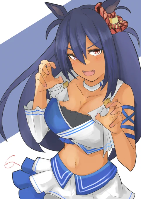 ヒシアマゾン描きました 