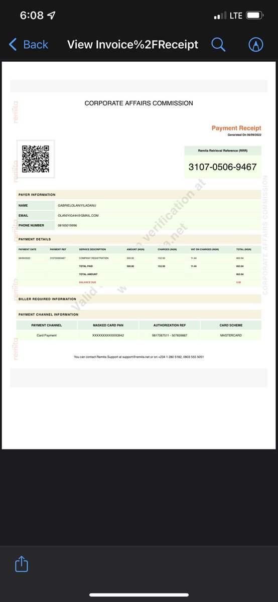 glitteryworld_c's tweet photo. @cacnigeria1 I paid for name reservation yesterday, the payment was successful but still showing not submitted.
RRR-310705069467
Below is the evidence of payment and what’s showing on my portal.
Your service lately have been very disheartening . Help me look into this. Thanks https://t.co/qE9k1vOwsP