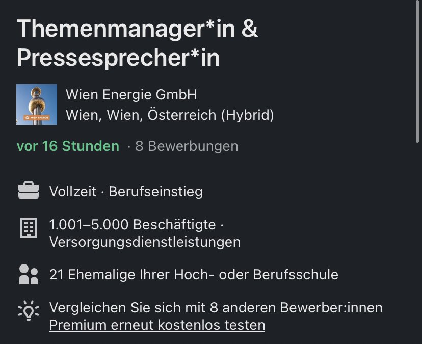 vnsspz's tweet photo. wien energie sucht eine*n pressesprecher*in und ich glaube es gibt derzeit definitiv angenehmere jobs https://t.co/k2O5eJygjD