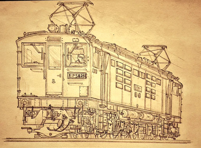 #あなたの描く鉄道ポンチ絵が見たいどう見てもポンチ絵なのに本人は完成絵と主張している模様。 