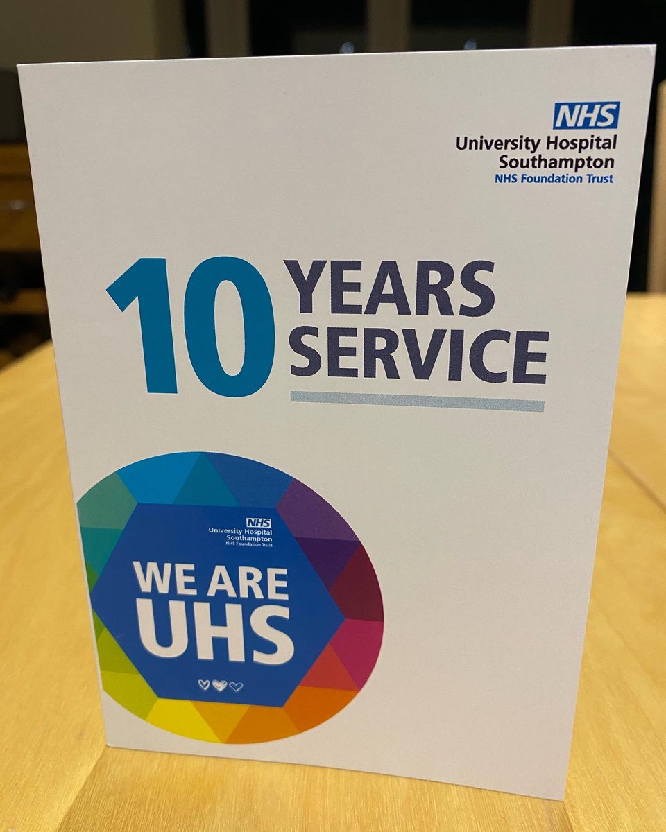 NickySparrow2's tweet photo. Yesterday marked 10 years service at the Trust since I returned as a registrar. Thank you for recognising this little milestone. I’ve spent most of my working career at UHS and have always loved it #proudtobeuhs #herestothenext10 https://t.co/H3YpFuLl16