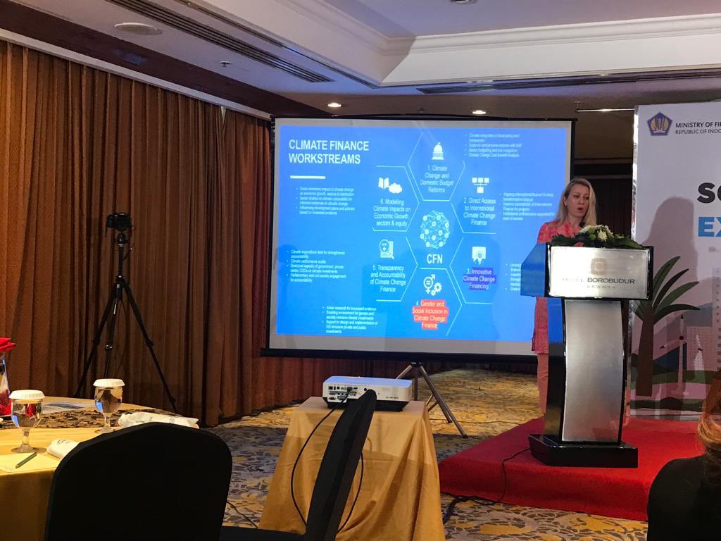 Delighted to greet participants from 12 countries gathered in Jakarta to exchange knowledge and experience on gender integration into climate budgeting and planning, organized by Climate Finance Network led by <a href="/UNDPasiapac/">UNDP in Asia and the Pacific</a> funded by Govts of UK &amp; Sweden. <a href="/jaco_cilliers/">Jaco Cilliers</a> <a href="/C_Bahuet/">Christophe Bahuet</a>