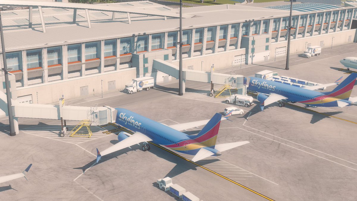Paynteck's tweet photo. WIP Airport! #CitiesSkylines https://t.co/rm8alktIH6