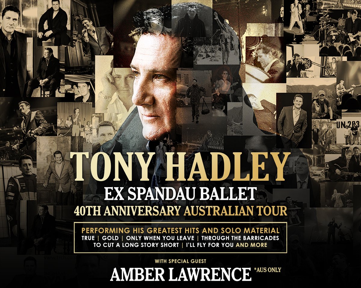 📣 🎶 Aussie singer-songwriter <a href="/amberlawrence/">Amber Lawrence</a> will be joining <a href="/TheTonyHadley/">Tony Hadley</a> on tour next week, celebrating the 40 years since Tony first released music with his former band Spandau Ballet! Final tickets available now.
🎫 tktmstr.co/TH22
