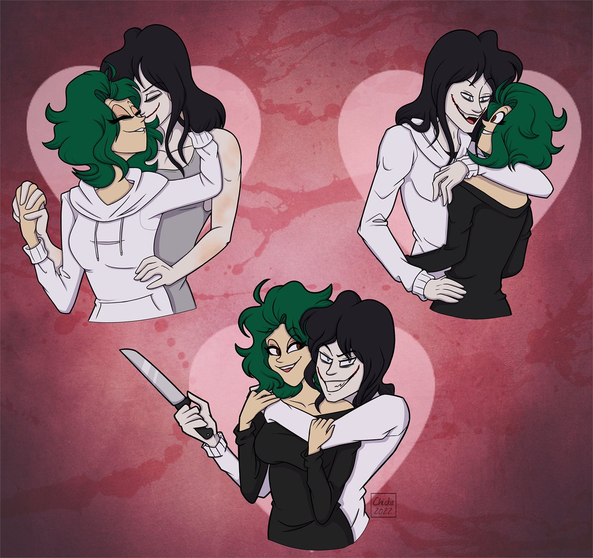 Look at this lovely couple~ 💗💗💗 Little gifty for the amazing <a href="/Softmilkbeauty/">🔪~Yandere Queen~🔪softmilkbeauty.bsky.social</a> of her and her man Jeffery cause she has done SO MUCH for me 😭💗 Please go show her some love 💞 #RedVelvet