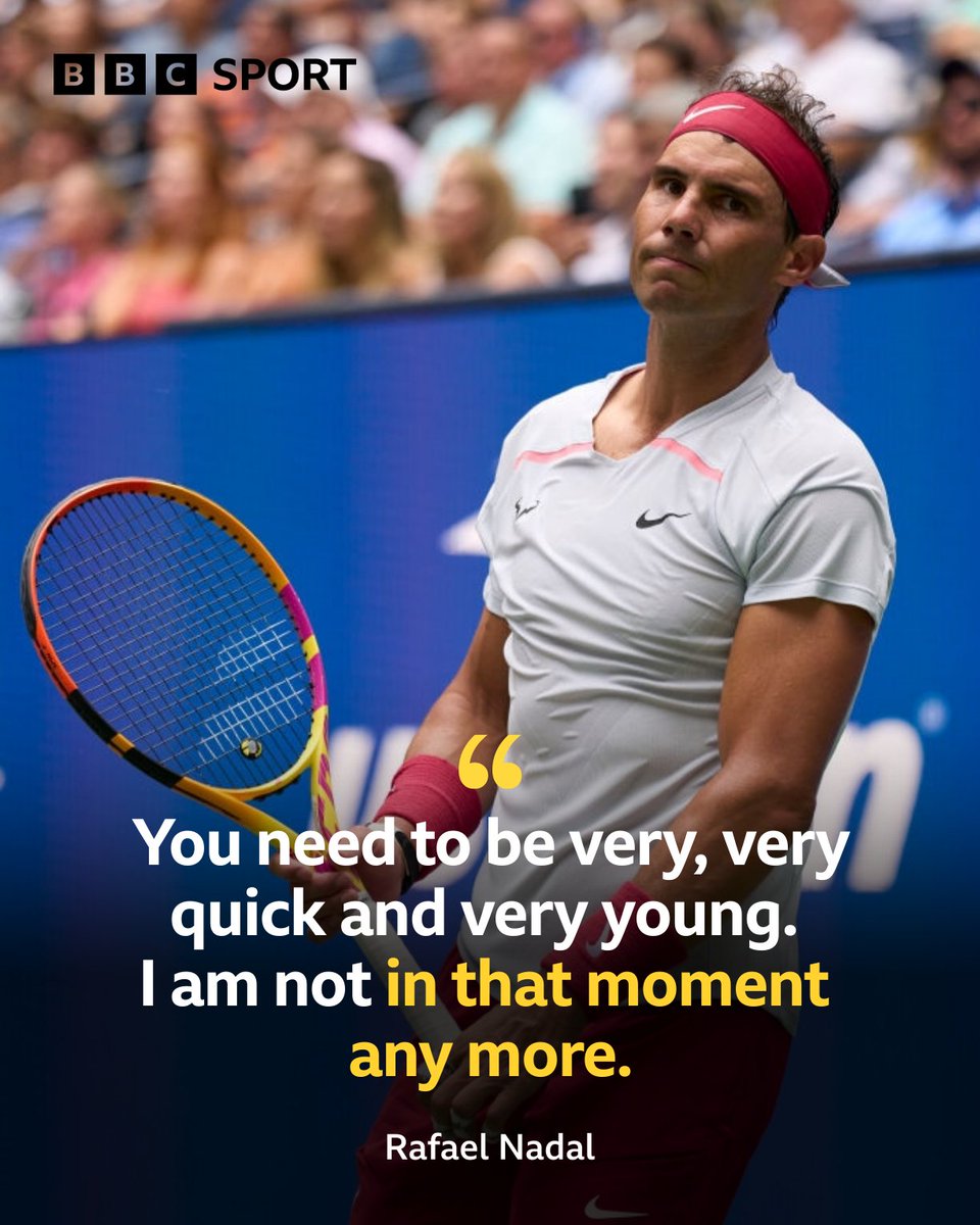 BBCSport's tweet photo. Rafael Nadal says he doesn't know when he'll be back after his #USOpen exit.

#BBCTennis https://t.co/21Aq10UjYP