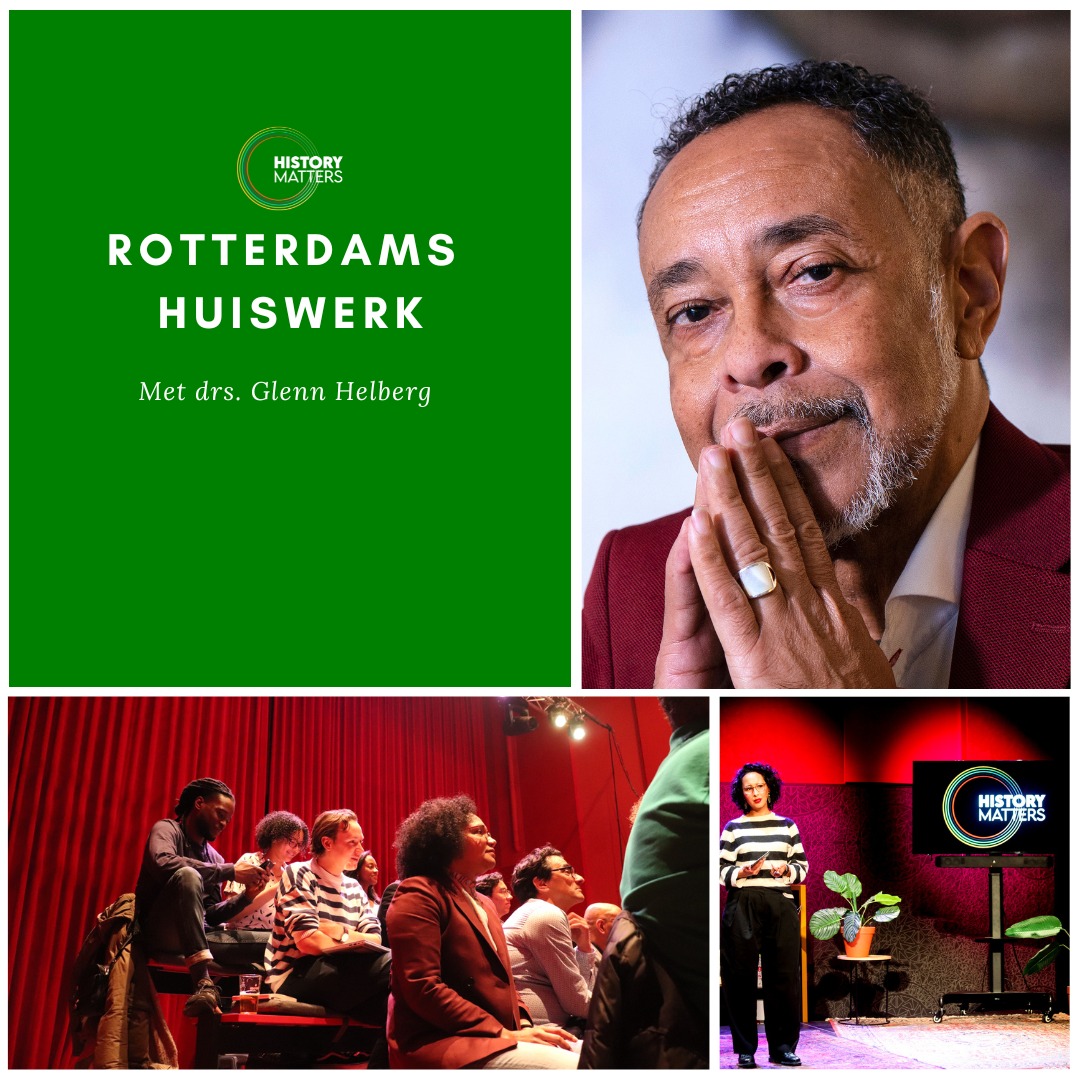 Glenn Helberg, Maartje Duin &amp; Peggy Bouva, Rik Droominee Zutphen, zijn vanavond te gast bij Hasna El Maroudi in @Historymatters010 aflevering "Rotterdams Huiswerk". Info en tickets via theaterzuidplein.nl/voorstellingen…