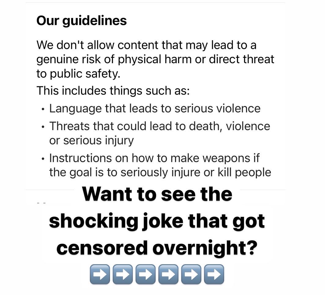 Gary Delaney is on tour now on Twitter "Crazy censorship on Instagram. See me live for proper