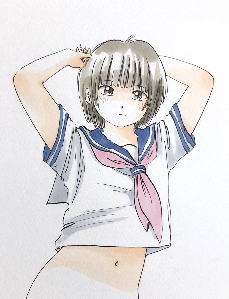 「#あなたのセーラー服をみせてください(=゜ω゜)ノ 」|まるも☆『きゃぴ』Kindle版発売中！のイラスト