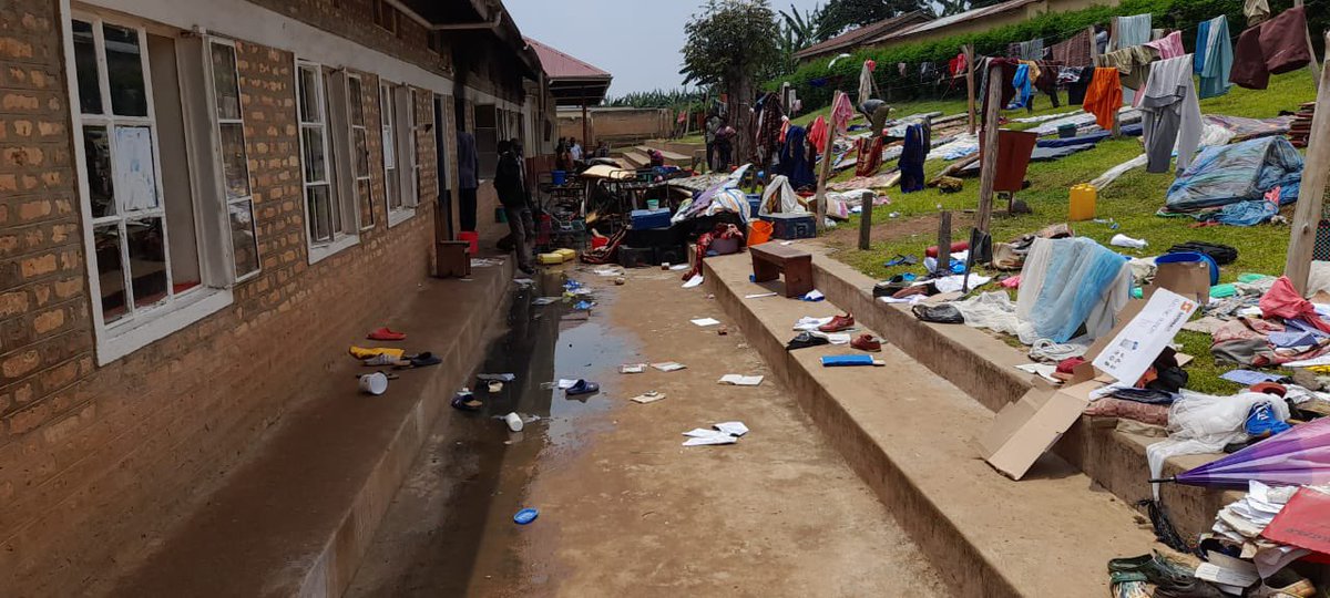BushenyiNews's tweet photo. Pupils of Bweranyangi Junior Primary School in Bushenyi District are counting losses after fire burnt one of the boys' dormitories. The cause of the fire which started at around 11:40am, destroying pupils' property is yet to be established, Milton Bandiho reports https://t.co/0332D2V5xA