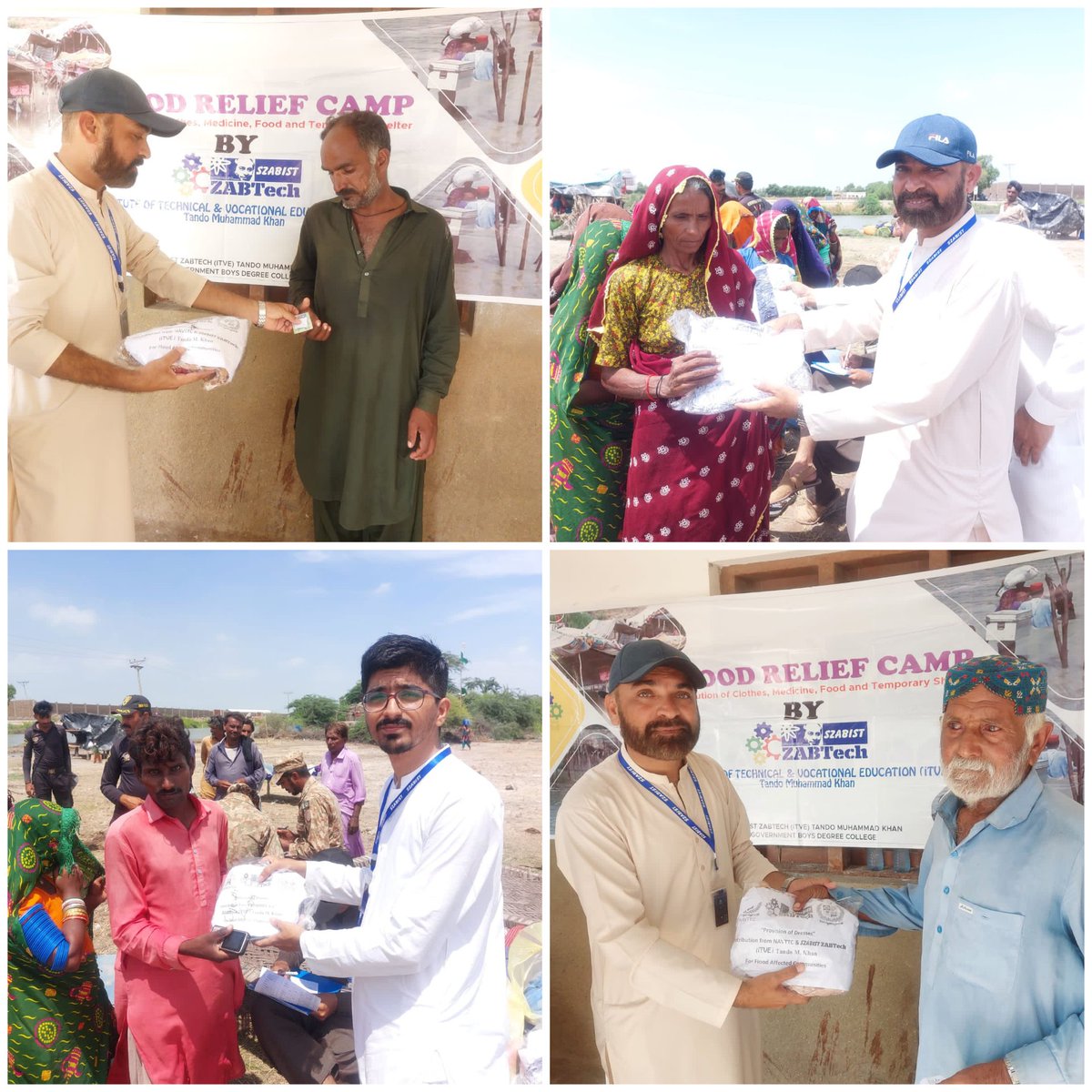 SzabistZabtech's tweet photo. SZABIST ZABTech Tando Mohd.Khan has distributed dresses among flood affected families of village Nanji kolhi who has completely lost their agriculture. They were ignored by everyone.
.
.
.
#SZABISTZABTechiTVE #zabtechtmk #Donation #FloodsInPakistan2022 #support https://t.co/T3cQvv6poT