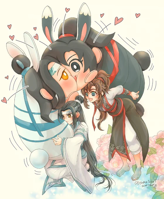あんよ忘羨ちゃんとモチうさの「はじめまして」#忘羨 #MDZS 