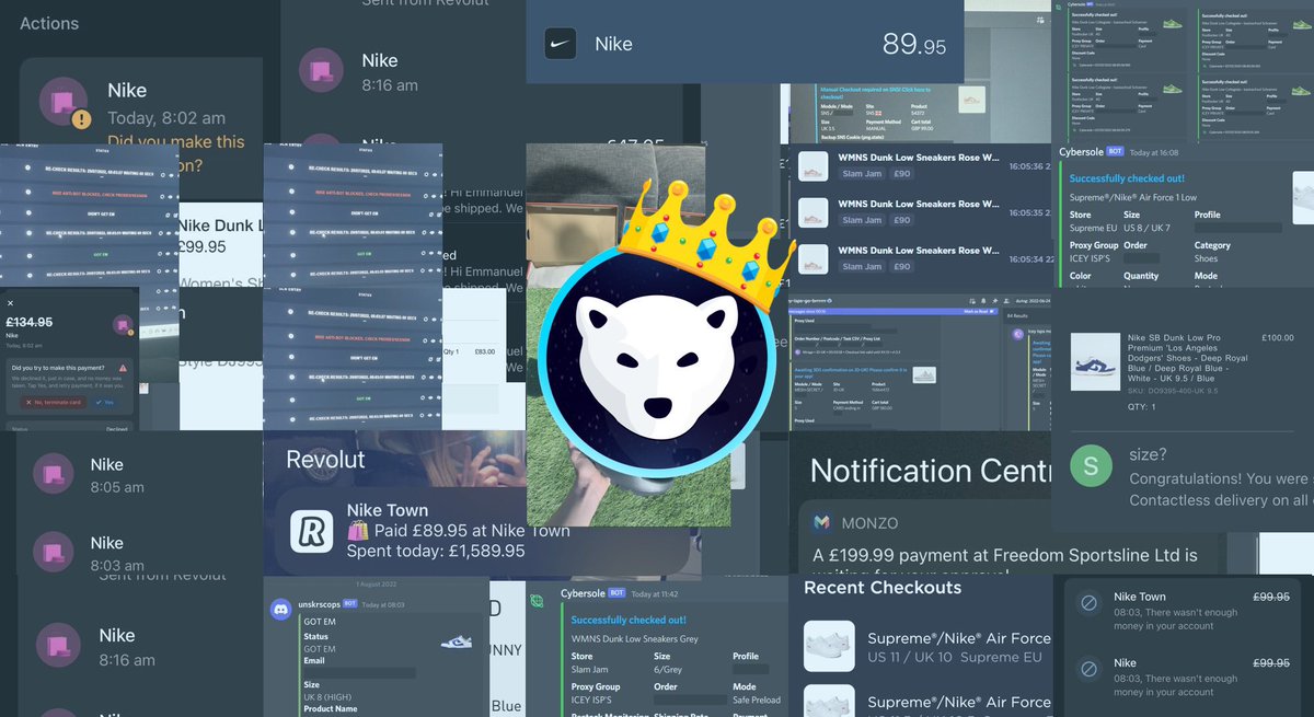 ❄️Busy Dominating Nike/snkrs with our Nike DCs!❄️

❄️Recently We have had crazy success on Nike/Snkrs and it’s not stopping anytime soon! ⛷

❄️Icey the only way!❄️

♻️ One random RT gets 10 DCs FREE ♻️

See you in 24 Hours ⛷👀