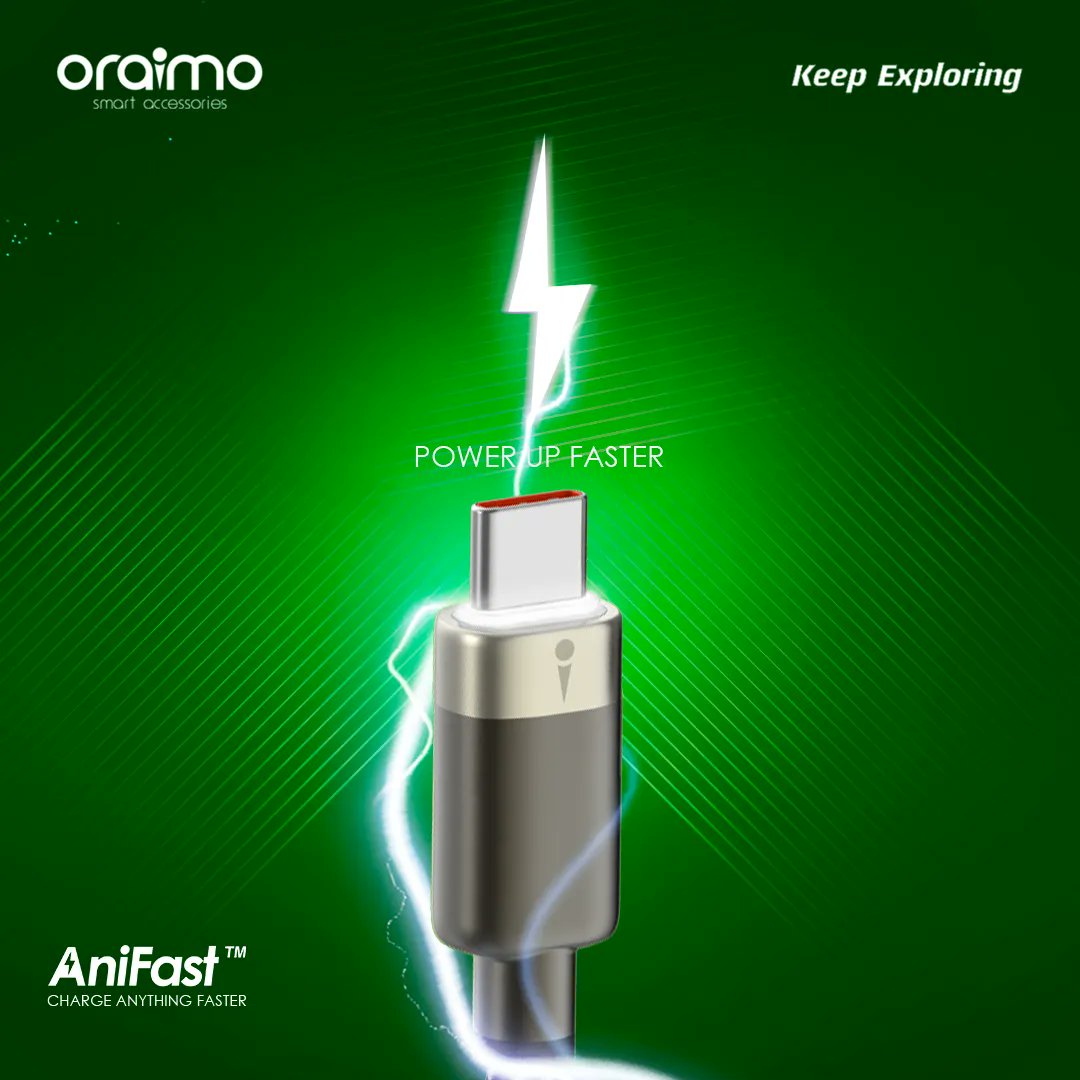 oraimomate's tweet photo. Experience speedy charging😁
Faster Charge for next-level charging experience.
Available in power banks, cable kits and chargers.
Charge Anything Faster. 💚
Click the link below to shop now
https://t.co/nJQ1Afgpl5
#oraimoAniFast
#AniFast https://t.co/EDvNLVXfD8