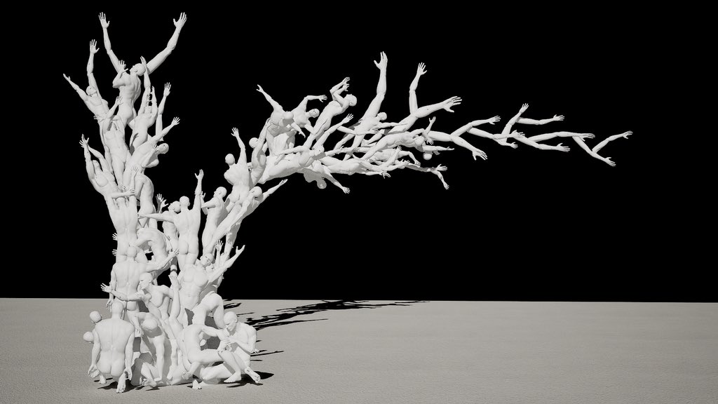 oddbody_art's tweet photo. Hey guys!

What up!

We are releasing a still cut of the ‘tree’ work that will be minted this Friday! Stay tuned for the ‘ODBY’ series!

#Cinema4D  #motioncapture #unreal #unrealengine #visualart #oddbody #contemporary #art #spatial #metaverse #gallery #opensea #nft #nftart https://t.co/fYgZXCsPcU
