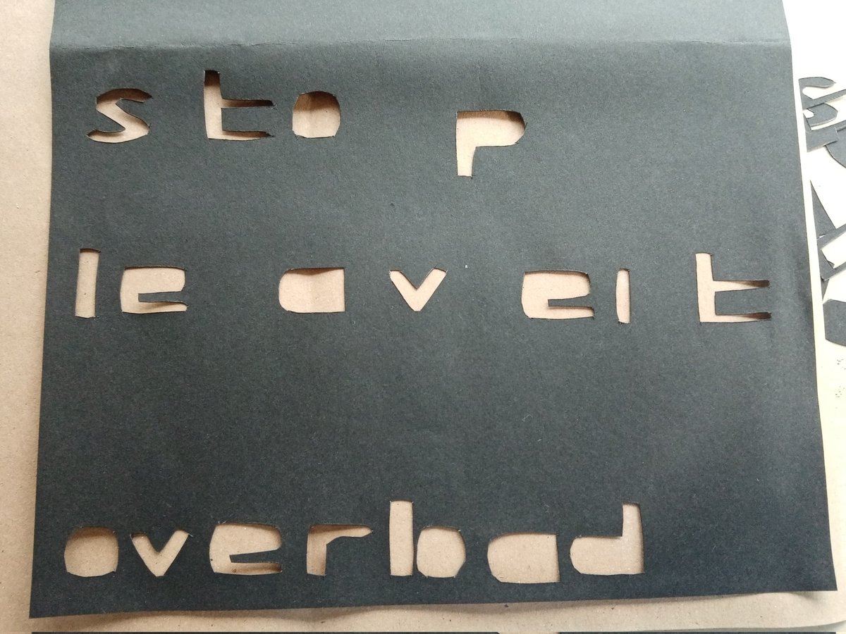 DrAbbieCairns's tweet photo. sto p
le av ei t
overload
Playing with text and letter spacing.
#text #ACcomplete4 #lowercase #card #blackcard #cutout #stencil #stop #leaveit #overload #space #spacing #letterspace #formating
#CreativeColchester #colchesterartist #essexartist #emergingartist #abbiecairns https://t.co/go7DRc80MS