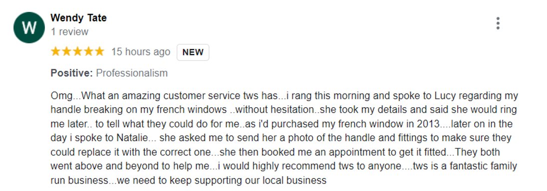 Another fabulous google review! 

Team work between Natalie and Lucy, we love making customers happy and here to help!