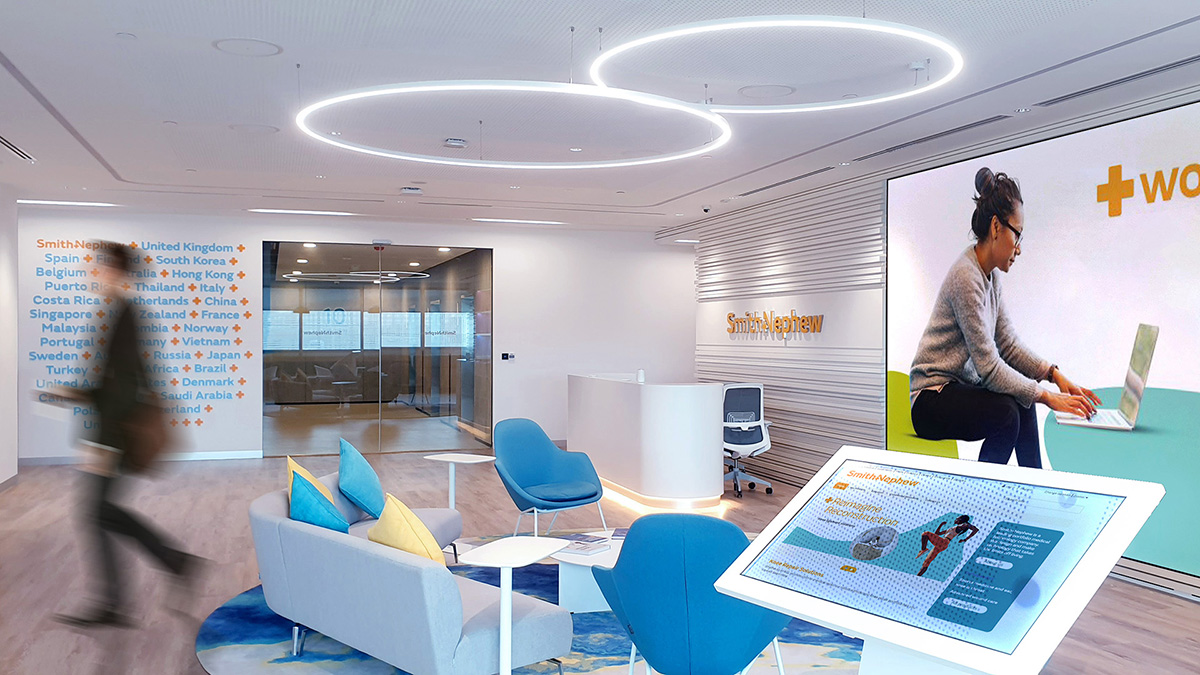 harkessord's tweet photo. The finished environment for @SmithNephewPLC in Singapore

It’s great to see how our modular environmental branding system has combined with the interior scheme to create a complete 360deg brand experience - Physical, digital and emotional

@harkessord 
https://t.co/BtdUXp7lgE https://t.co/ZXTxwv7xtb