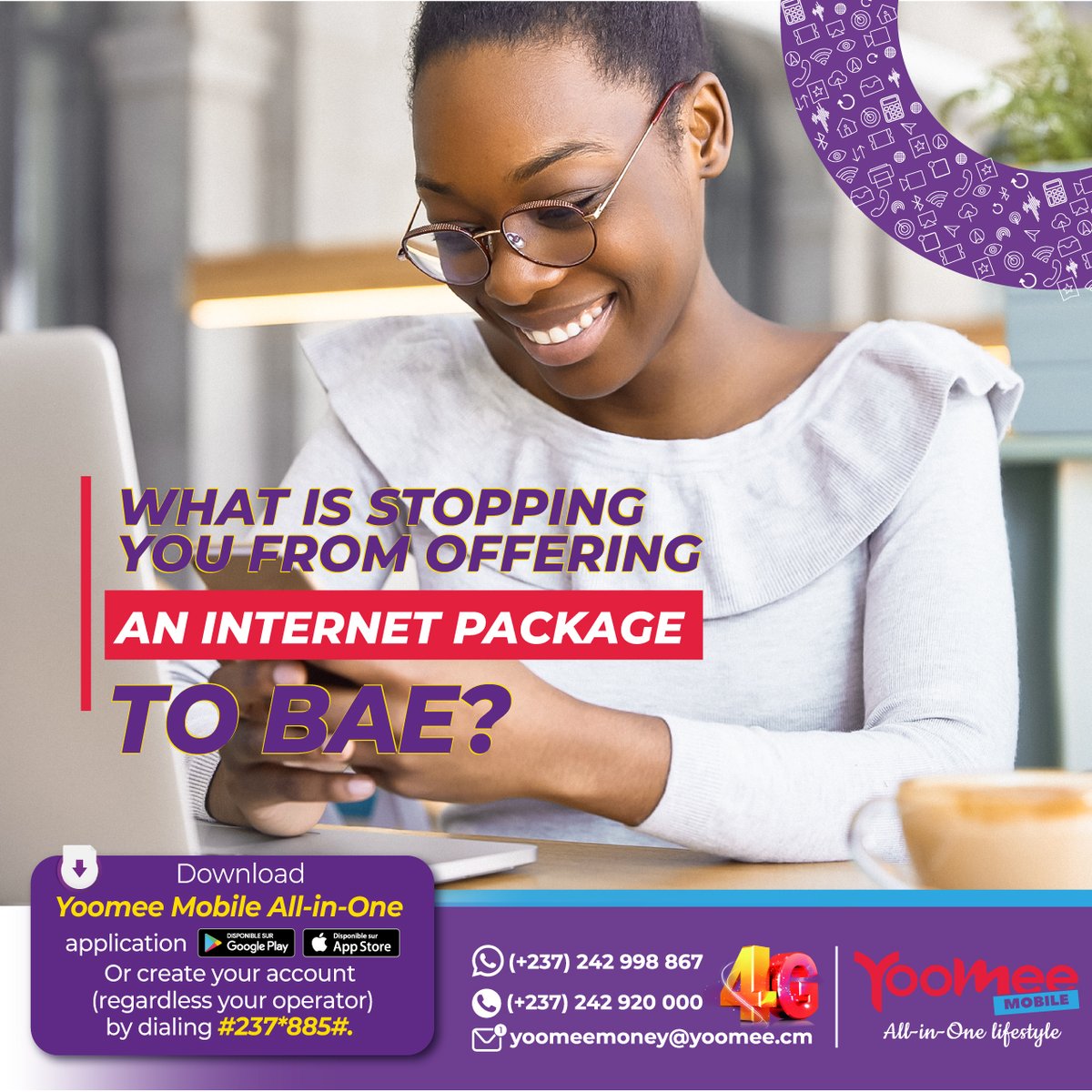 Yoomee_mobile's tweet photo. When you love Bae you do everything to be connected H24 together, so choose the package that suits you and give your person a smile.

#YooMeeMobile #Best4GNetwork https://t.co/fI7CjRluGw