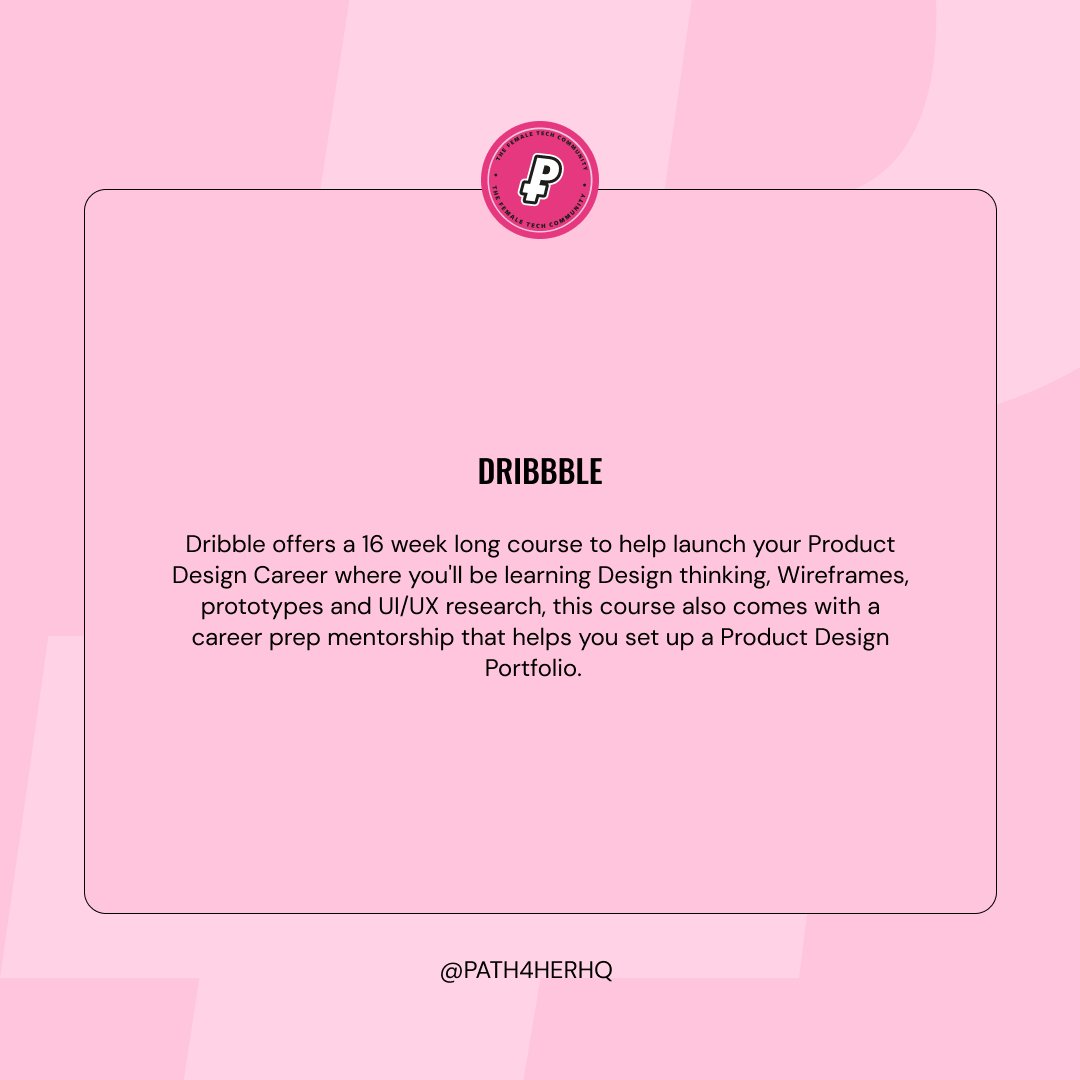 path4herhq's tweet image. Must know Websites that offer FREE COURSES to learn and build a career in Product Design

Like, Retweet and Follow  @path4herhq for more career guides to Product Design👩‍💻❤️
#nocoderoles #productdesign #free #learning #techtwitter