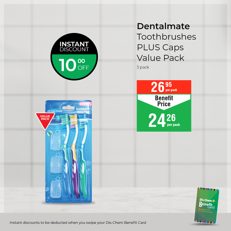 Dischem's tweet photo. Give your teeth and gums a thorough clean with our wide range of dental care products. Shop now and get instant discounts when you swipe your Dis-Chem Benefit Card: https://t.co/o8ReFgJmi9
#MonthEndDeals #DisChemInstantDiscounts #DisChemSavings #DentalCare #OralHygiene