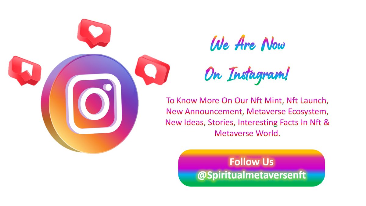 SpiritualMetavr's tweet photo. We are now on #Instagram. To Know More On Our #Nft Mint, #NftLaunch, New Announcement, #Metaverse Ecosystem, New Ideas, Stories, Interesting Facts In Nft &amp; Metaverse World. #nftartist #newnftproject https://t.co/vqydEbDdjR