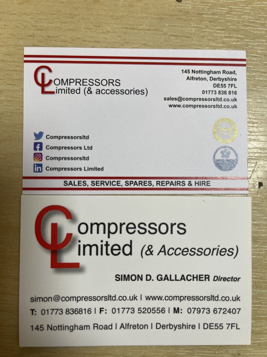 compressorsltd's tweet photo. It was time for an upgrade ✨ #SmallBusiness #BusinessCard https://t.co/Ua9XkES9AE