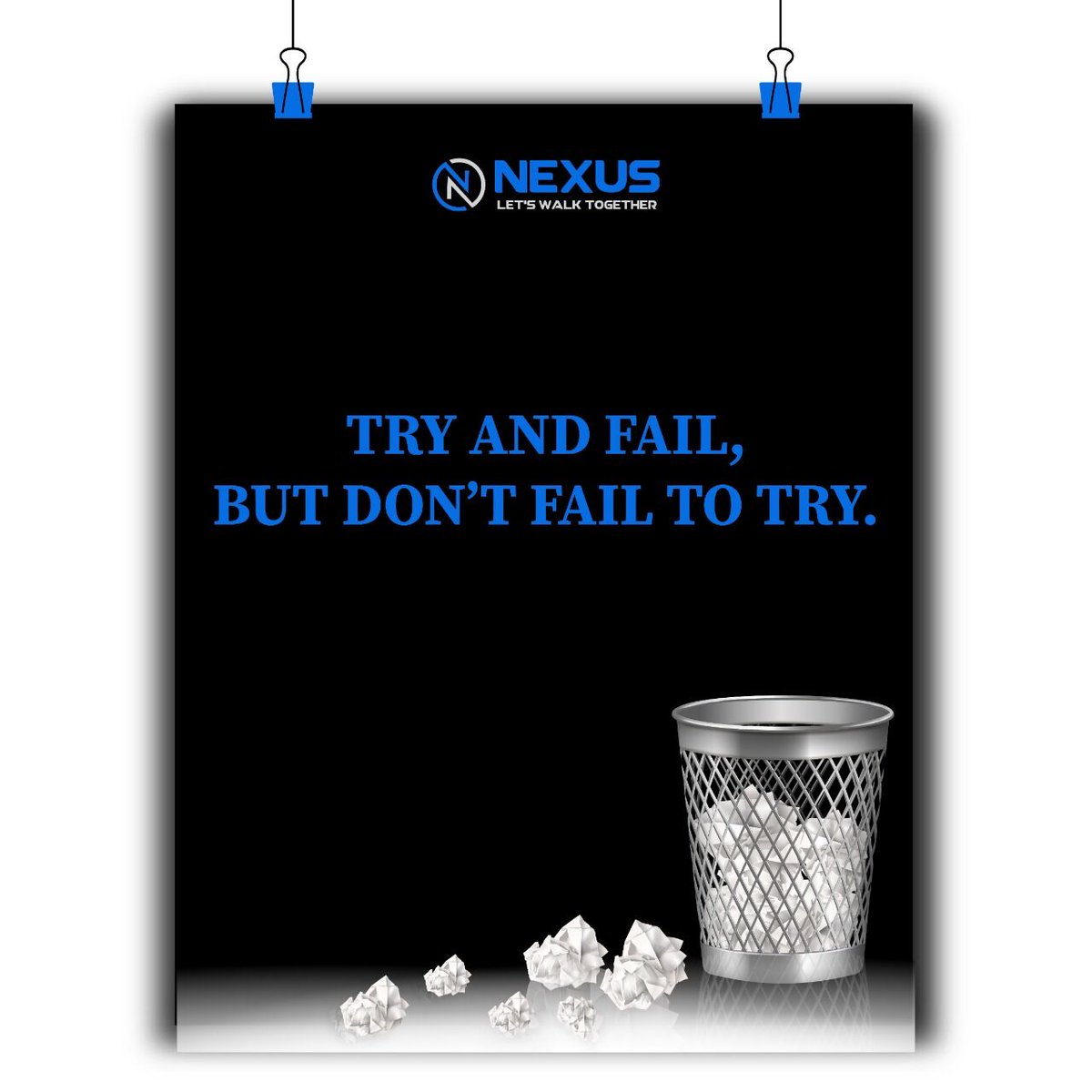nexus_corporate's tweet photo. The biggest reason people fail in changing their ways or simply taking actions is that they can’t find the motivation to start.#fail #try #donot #instagood #insta #instamood #instalike #motivationalquotes #success #failure #inspirationalquote #creativedesign #conept #idea #advert https://t.co/7tbuy47GRY
