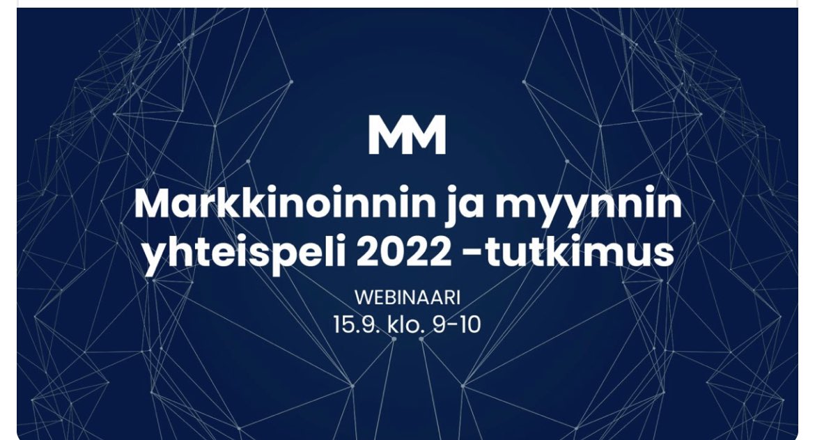 MicroMediaHki's tweet photo. Data - tuo markkinoinnin ja myynnin yhdistävä liima ja öljy.      Webinaarissa aiheeseen sukeltavat Aavan Mika Järvinen sekä Timo Häkkinen ja Joona Kapanen MicroMedialta. Osallistu ja kuulet lisää löydöksistä!
https://t.co/LqpD4c0aY6 https://t.co/BeBxxYhkzD