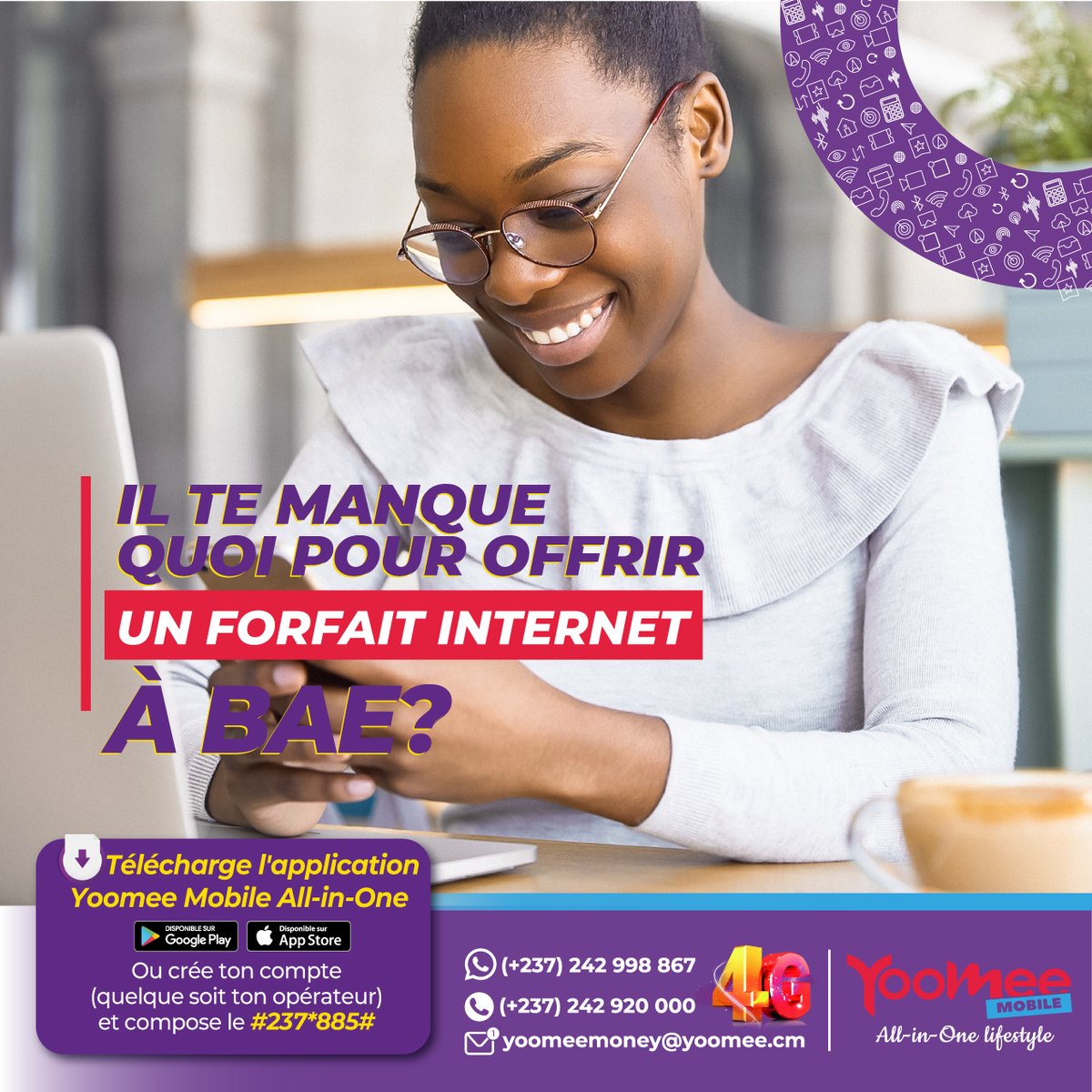 Yoomee_mobile's tweet photo. Quand on aime Bae on fait tout pour être connecté H24 ensemble, Alors choisi le forfait qui te convient et donne le sourire à ta personne.

#YooMeeMobile #Best4GNetwork https://t.co/BgNzxsBNHl