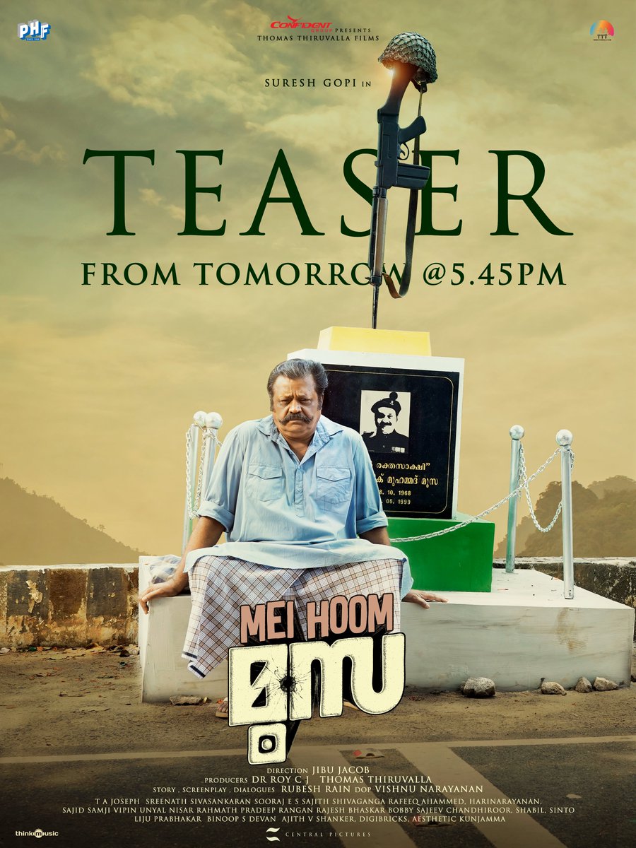 TheSureshGopi's tweet photo. Giving you a glimpse of Moosa, tomorrow at 5:45 pm!
#MeiHoomMoosa 

#SureshGopi #JibuJacob @ConfidentGroup1 @ThiruvallaFilms @bajwa_poonam @srindaa @VishnuKN26 @thinkmusicindia https://t.co/Wn787iqowq