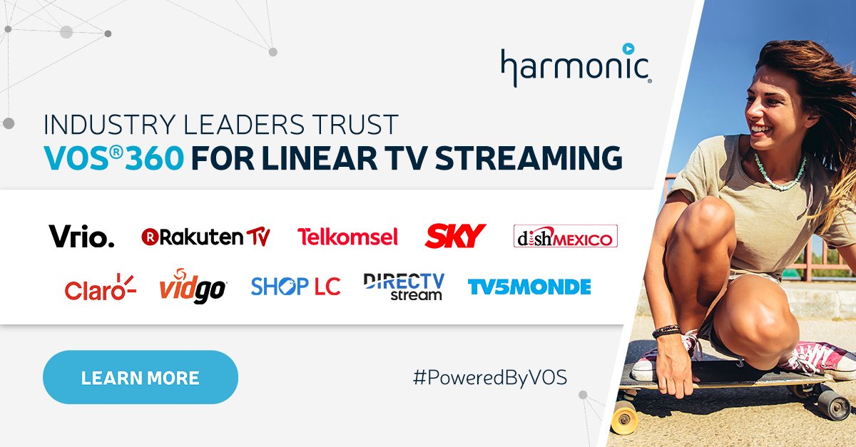 HarmonicInc's tweet photo. Leverage the simplicity and scalability of the cloud with #VOS360. Secure your channel delivery 24/7. #PoweredByVOS
👉 https://t.co/LVQYuNrsbg https://t.co/yVF14RVnxt