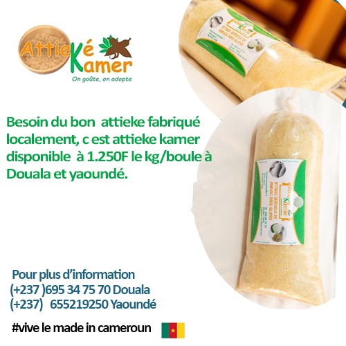 CentraleMIC's tweet photo. Attieke #madeincameroun
Notre Or blanc appelé manioc ou kassava.
Nous avons des boules de 1kg disponible à 1.250F, des petits grammages de 500 ou 250 sur commande.
Attieke Kamer est le produit d'un membre de l'association #ASENIA

655219250/656856479/697952795 https://t.co/zb068cPbiA