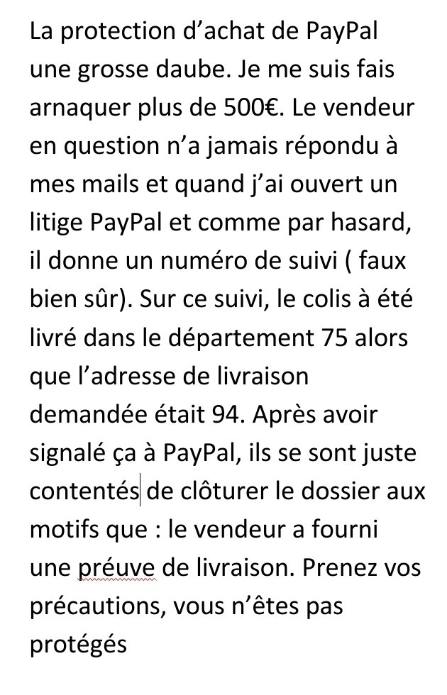otraoreo's tweet photo. @PayPal #PayPal @PayPalFrance 
UNE GROSSE DAUBE LEUR PROTECTION DES ACHATS https://t.co/n1Gyvq8jFn