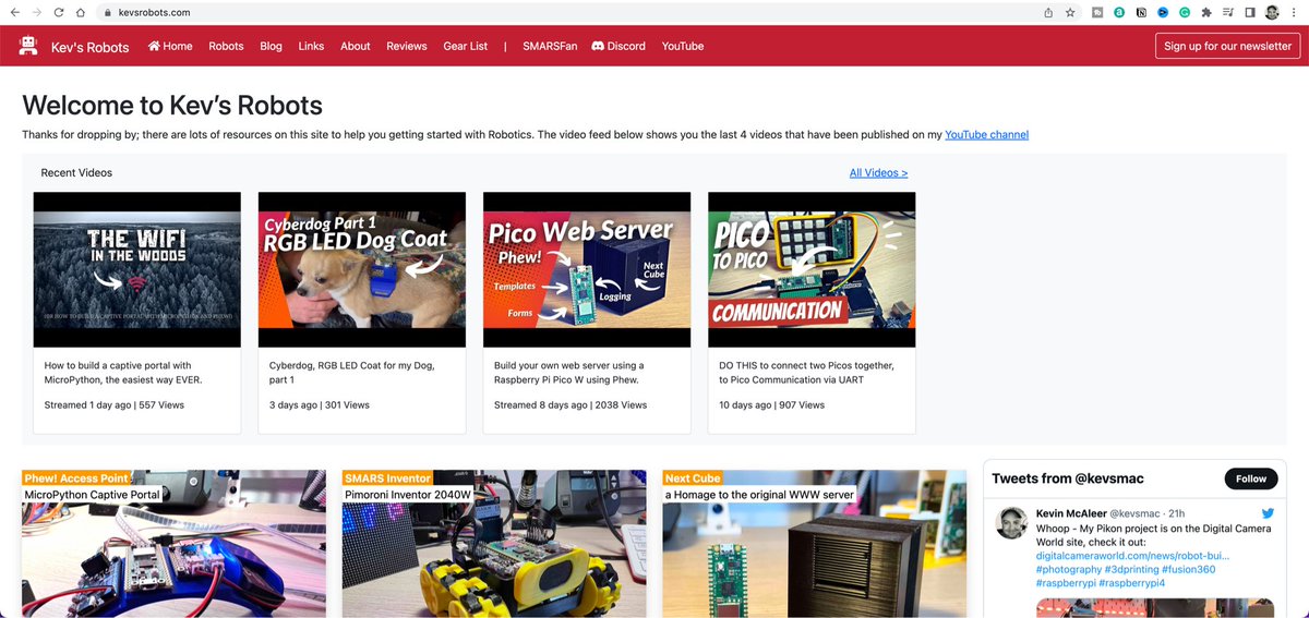 kevsmac's tweet image. Not sure if I’ve mentioned how much I Love @jekyllrb for building entire websites out of just markdown. kevsrobots.com is entirely made using Jekyll and would be unthinkable without it. #jekyllrb #markdown #web #robots #robotics