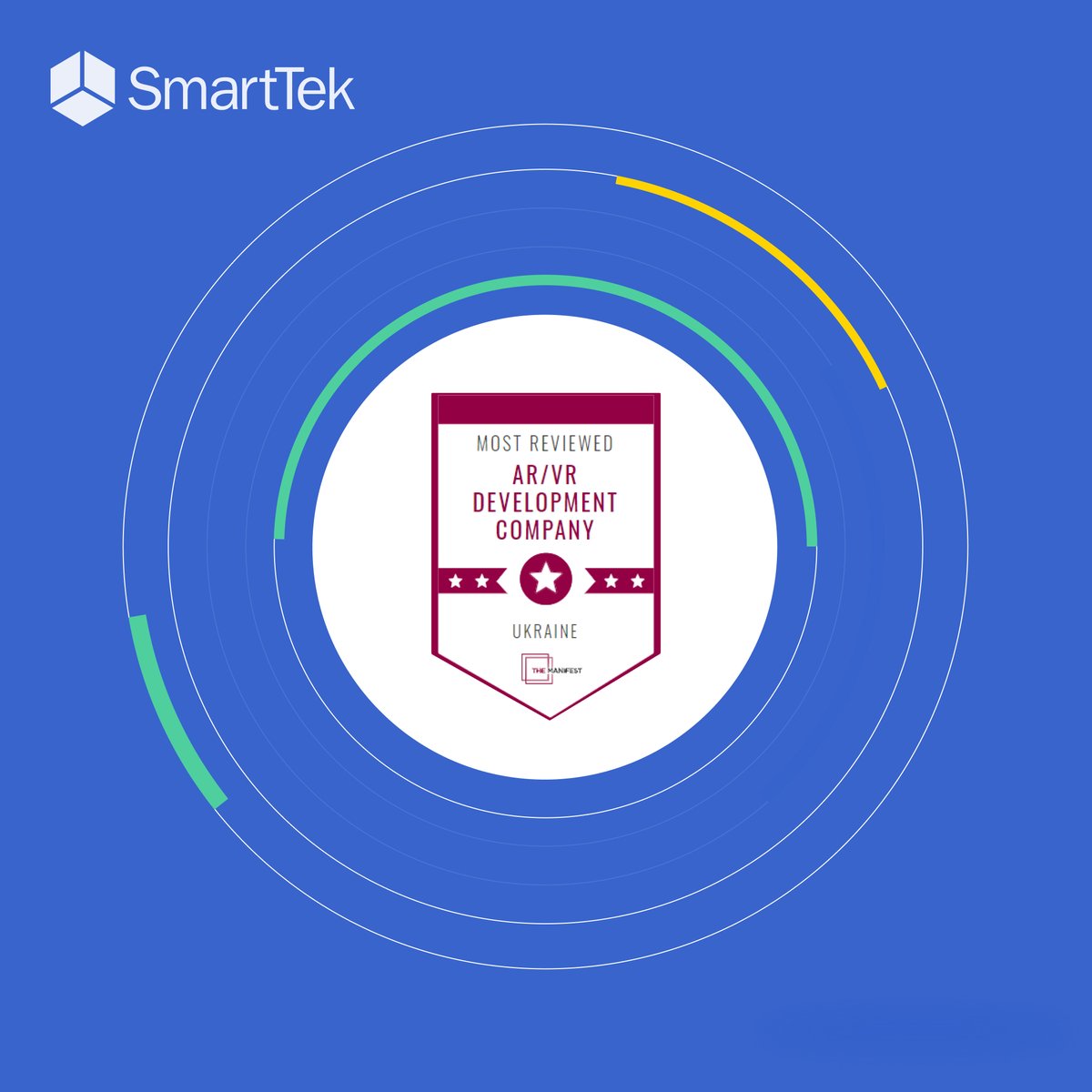 smarttek_llc's tweet photo. We're happy to announce that we’ve been named as one of the most reviewed AR/VR companies in Ukraine on The Manifest’s platform! 
  
Read more: https://t.co/bLWiwPLKrI

#IT #topITcompanies #SoftwareDeveloper #softwareengineer #SoftwareDevelopment #business https://t.co/7GAd0oq5Yi