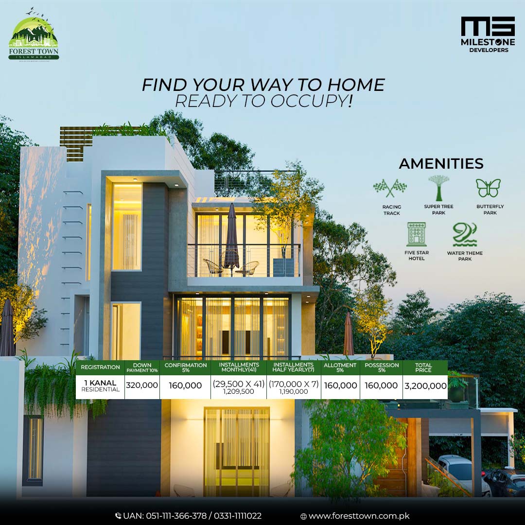 foresttownisb's tweet photo. Book your Plot in Forest Town and get the benefit of World-Class Amenities in MAPLE RANGE
BOOKING ON 10%
DOWN PAYMENT
1 KANAL:320,000
Monthly Instalment=29,500
Contact# 051-111-366-378/0331-1111-022
#Milestone #biophilic #Housingproject #Pakistan #Amenities #Islamabad #ForestTown https://t.co/77K6UT8573