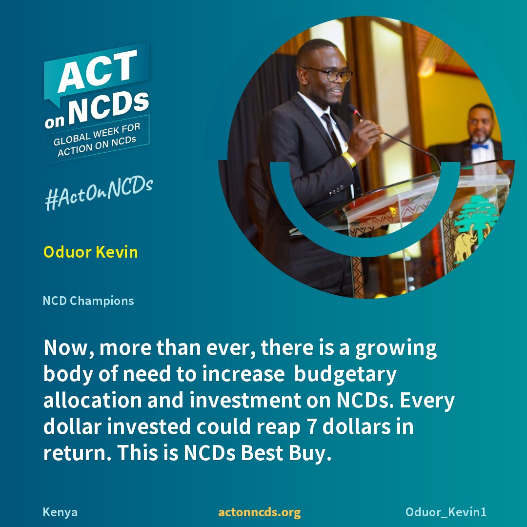 Meanwhile, it is the Global Week for Action on NCDs. From 5th-11th September we are petitioning the policy makers, political leaders among other stakeholders to invest on NCDs.
#actonncds #TuongeeNCDs