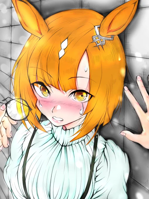 過去絵①「壁ドンされるイクノ」明日も何か過去絵あげよーかなと思います。#ウマ娘 #イクノディクタス 