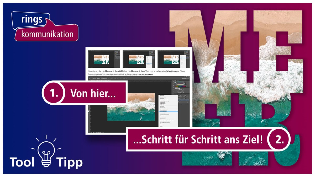 HolgerRings's tweet photo. Keine Lust mehr auf einfarbigen Text? Wie wäre es mit einer ausdrucksstarken Bildfüllung: In unserem aktuellen Tool-Tipp zeigen wir, wie sich Text und Bild mit #Photoshop kombinieren lassen. https://t.co/AfjSQlF3Bb #Bildbearbeitung #howto #beginners https://t.co/q8ZUg9bvzd