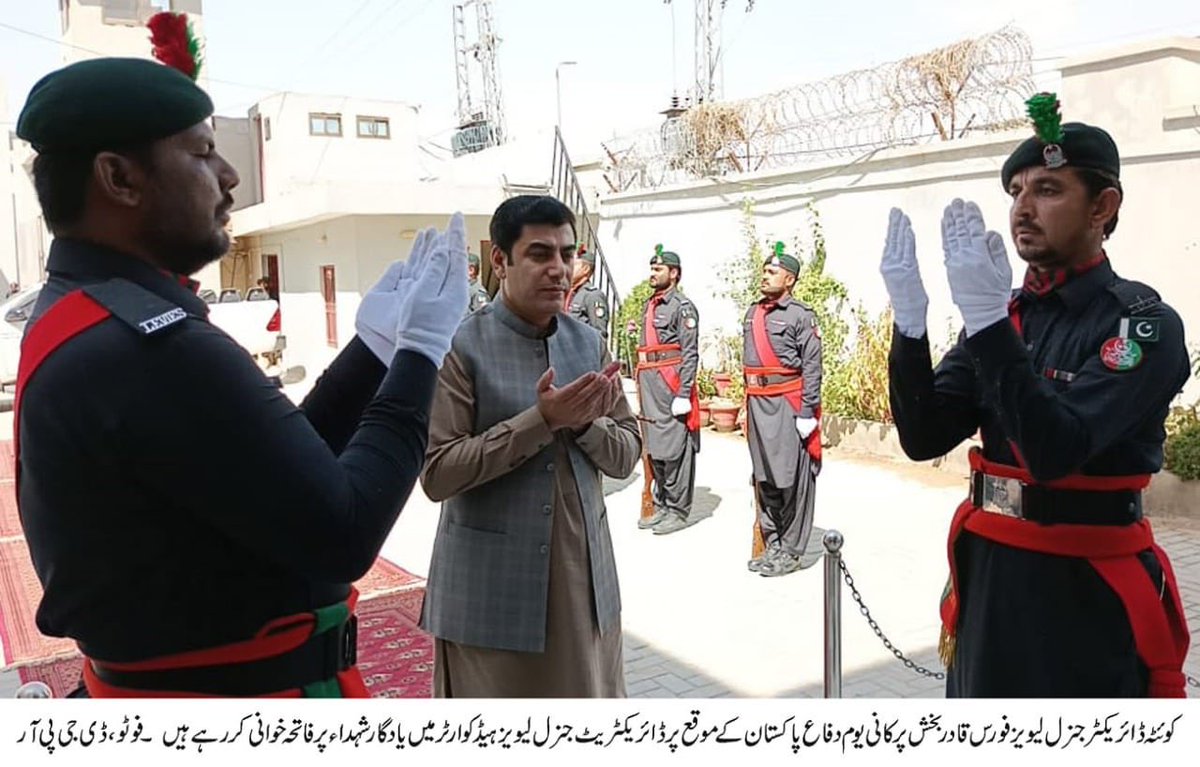 DgLevies's tweet photo. Wreath laying ceremony at Yadgar e Shuhada Directorate Gen Levies HQ https://t.co/hrwZ6UTIfI