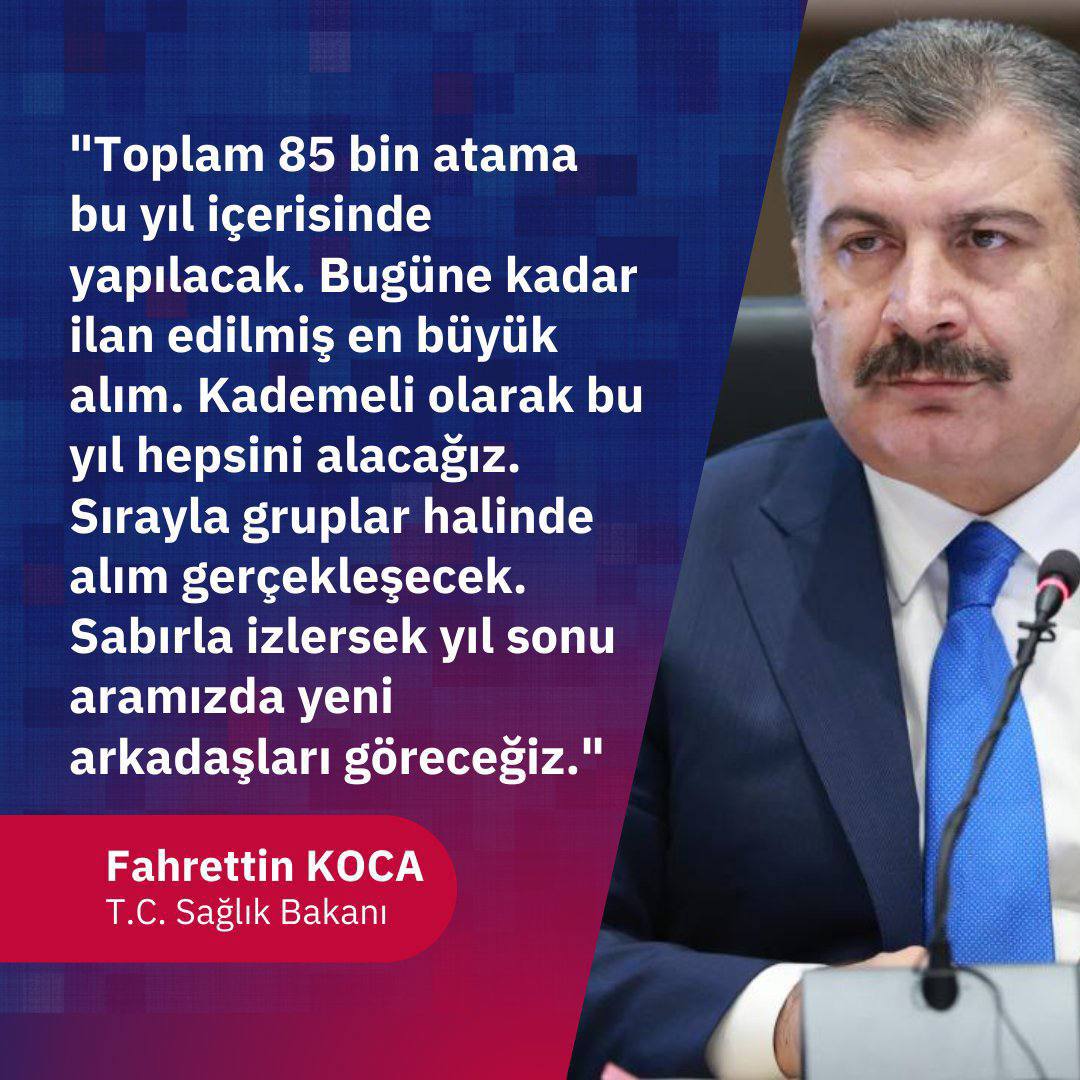 Sn <a href="/drfahrettinkoca/">Dr. Fahrettin Koca</a> kademeli olarak alınacak 85 bin atamanın bir kısmını 2020 puanıyla yapılmalıdır 2020 kpss puanıyla atama bekleyen sağlıkçılar yok sayılamaz

FK2020yi YokSayamazsın